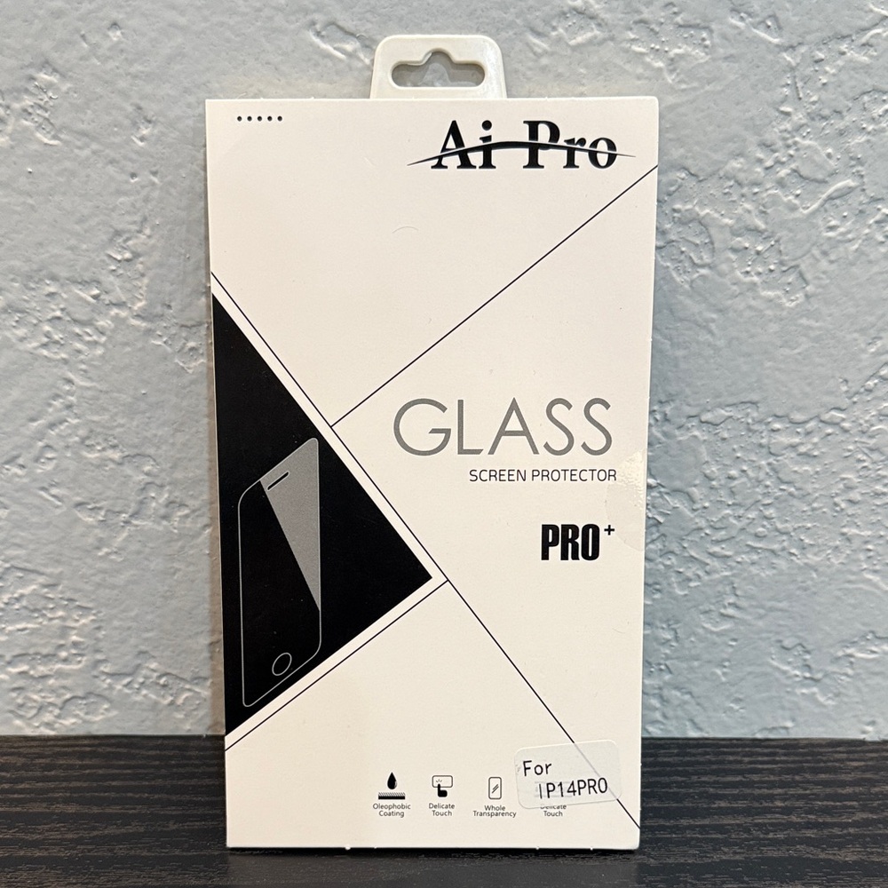 Glass Screen Protector for iPhone 14 Pro - Black